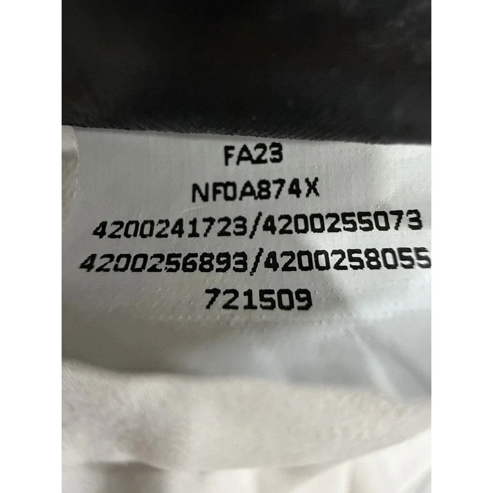 The North Face Men's White Pullover Fleece Hoodie Logo Pockets Drawstring Size M